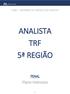 ANALISTA TRF 5ª REGIÃO