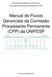 Manual de Fluxos Gerenciais da Comissão Processante Permanente (CPP) da UNIFESP
