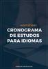 CRONOGRAMA DE ESTUDOS PARA IDIOMAS