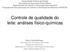 Controle de qualidade do leite: análises físico-químicas