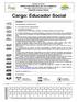 Cargo: Educador Social