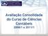 Avaliação Consolidada do Curso de Ciências Contábeis 2008/1 a 2011/1