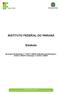 INSTITUTO FEDERAL DO PARANÁ. Estatuto
