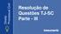 Resolução de Questões TJ-SC Parte - III