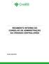 REGIMENTO INTERNO DO CONSELHO DE ADMINISTRAÇÃO DA CREDISIS CENTRALCREDI