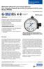 Manômetro diferencial com contatos elétricos Com indicação integrada de pressão de operação (DELTA-comb) Modelo DPGS40