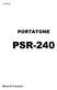 YAMAHA PORTATONE PSR-240. Manual do Proprietário