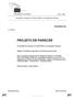 PARLAMENTO EUROPEU Comissão do Ambiente, da Saúde Pública e da Segurança Alimentar PROJETO DE PARECER