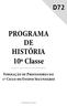 PROGRAMA DE HISTÓRIA 10ª Classe