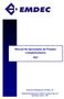 Manual de Aprovações de Projetos Complementares PGT. Diretoria de Planejamento e Projetos - DP