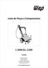 Lista de Peças e Componentes L 2000 & L 2200 Wap do Brasil Ltda.