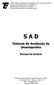 S A D. Sistema de Avaliação de Desempenho. Manual do Usuário