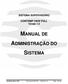 MANUAL DE ADMINISTRAÇÃO DO SISTEMA