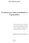 Procedimento para Análise de Sensibilidade do Programa HDM-4