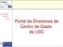 Portal de Directores de Centro de Gasto da USC