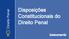 Direito Penal. Disposições Constitucionais do
