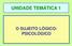 UNIDADE TEMÁTICA 1 O SUJEITO LÓGICO- PSICOLÓGICO