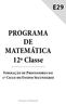 PROGRAMA DE MATEMÁTICA 12ª Classe