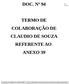 DOC. Nº 94 TERMO DE COLABORAÇÃO DE CLAUDIO DE SOUZA REFERENTE AO ANEXO 39