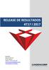 RELEASE DE RESULTADOS 4T17 I 2017