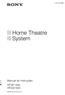 (1) Home Theatre System. Manual de instruções HT-SF1300 HT-SS Sony Corporation