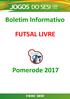 Boletim Informativo FUTSAL LIVRE