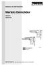 MANUAL DE INSTRUÇÕES. Martelo Demolidor HM0810 HM0810B ISOLAMENTO DUPLO. IMPORTANTE: Leia este manual antes de usar a ferramenta.