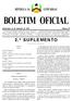 BOLETIM OFICIAL 2.º SUPLEMENTO ************************************* 22 DE SETEMBRO DE Quarta-feira, 22 de Setembro de 2010 Número 38