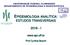 EPIDEMIOLOGIA ANALÍTICA: ESTUDOS TRANSVERSAIS