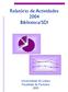 Relatório de Actividades 2004 Biblioteca/SDI