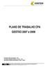 PLANO DE TRABALHO CPA GESTÃO 2007 a 2008