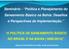 Seminário - Política e Planejamento do Saneamento Básico na Bahia: Desafios e Perspectivas de Implementação.
