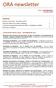 ORA newsletter. Nº 71 DEZEMBRO/2012 (circulação limitada) Assuntos LEGISLAÇÃO FISCAL/LEGAL NOVEMBRO DE 2012