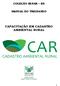 CAPACITAÇÃO EM CADASTRO AMBIENTAL RURAL