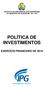 POLÍTICA DE INVESTIMENTOS