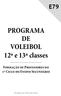 PROGRAMA DE VOLEIBOL 12ª e 13ª classes