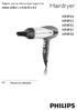 Hairdryer HP4984 HP4983 HP4982 HP4981 HP Register your product and get support at. Manual do utilizador