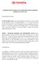 CONVENÇÃO PARCIAL DA MARCA TOYOTA SOBRE INSTITUIÇÃO DO PROGRAMA DE RESERVA DE CAPITAL (PRC)