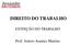 DIREITO DO TRABALHO EXTINÇÃO DO TRABALHO. Prof. Antero Arantes Martins