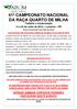 41º CAMPEONATO NACIONAL DA RAÇA QUARTO DE MILHA Trabalho e Conformação 14 a 22 de Julho de 2018 Londrina PR