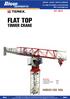Flat top. Specifications: Capacity at max length: