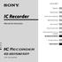 IC Recorder ICD-SX57/SX67/SX77. Manual de instruções. Preparativos. Operações básicas. Os vários modos de reprodução. Reprodução/Eliminação