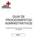 GUIA DE PROCEDIMENTOS ADMINISTRATIVOS. na Gestão de Recursos Humanos nas Estruturas de Emergência