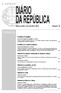 I SÉRIE ÍNDICE. Presidência da República. Presidência do Conselho de Ministros. Ministério do Ambiente, Ordenamento do Território e Energia