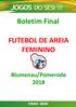 Boletim Final FUTEBOL DE AREIA FEMININO