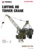 LUFFING JIB TOWER CRANE