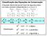 Classificação das Equações de Conservação