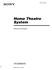 (1) Home Theatre System. Manual de instruções HT-DDW Sony Corporation