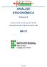 ANÁLISE ERGONÔMICA Volume II Portaria N 3.751, de 23 de novembro de Diário Oficial da União de 26 de novembro de 1990 NR-17