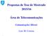 Propostas de Tese de Mestrado 2015/16. Área de Telecomunicações. Comunicações Móveis. Luis M. Correia